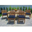 Huntington 7pc Teak Outdoor Dining Set With Sunbrella-1794114538