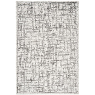 Bethlyn Geometric Ivory/Silver Area Rug