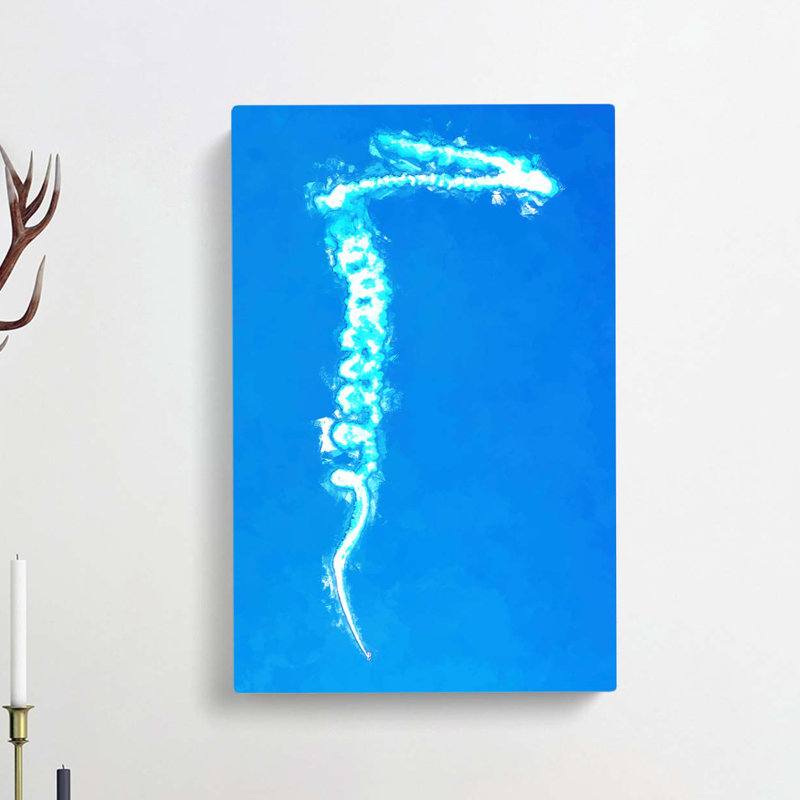 Stunt Plane In Abstract - Wrapped Canvas, 91cm H x 60cm W x 3cm D
