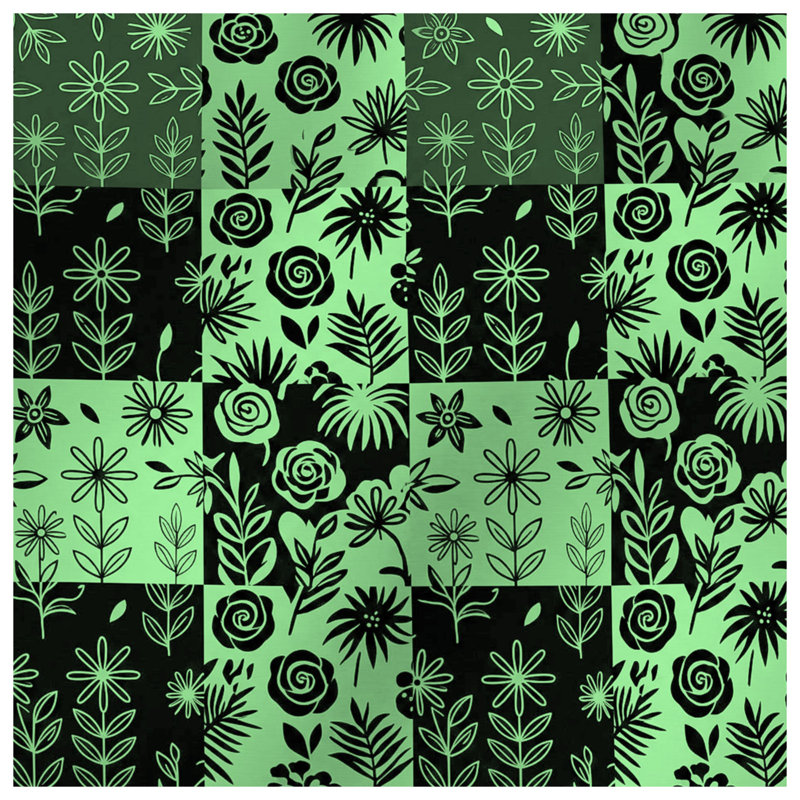 Coussins décoratifs Green Botanical Patchwork, 20 x 20 pouces