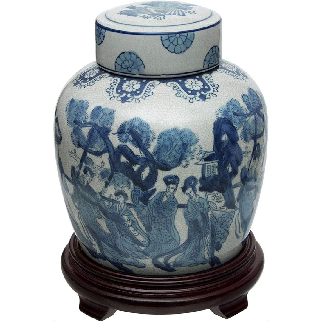 Handmade Ceramic / Porcelain Ginger Jar Bungalow Rose 