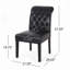Chaise rembourrée touffetée