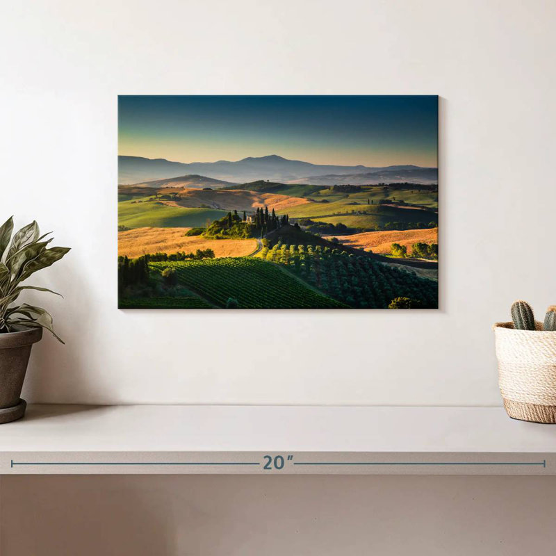 Collines et vallées de Nicci, Toscane, H 8 po x l 12 po