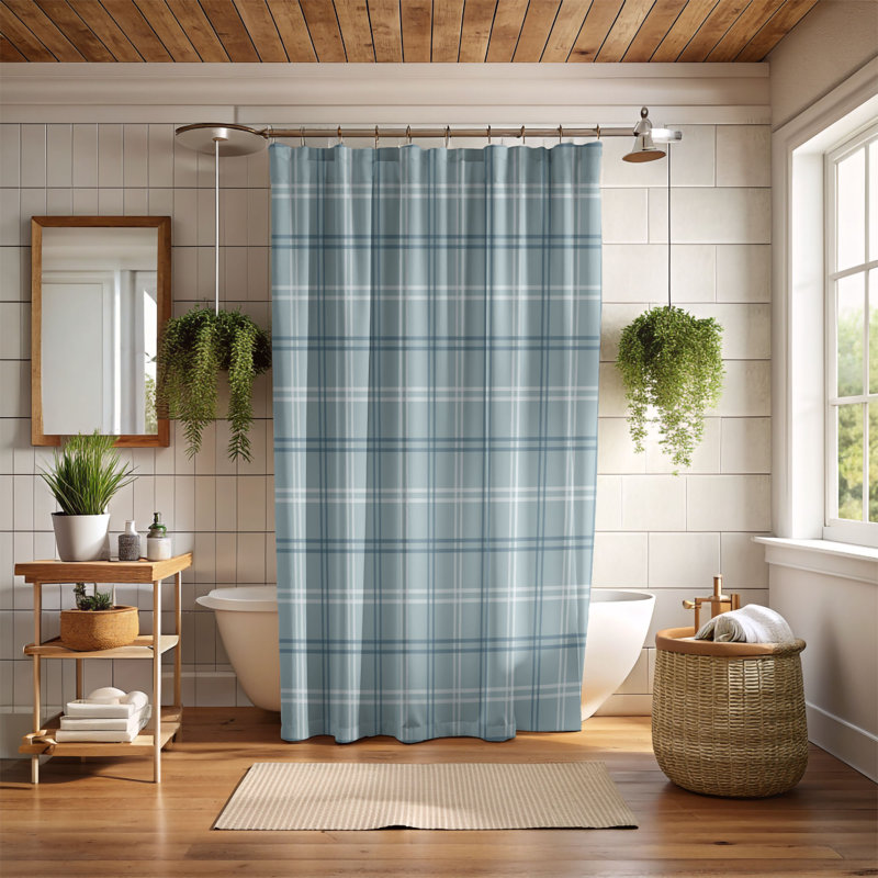 Rideau de douche Soft Stripes - Premium, H 74 po x l 71 po