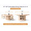 Table de salle à manger extensible de 47 à 63 po pour 4 à 8 personnes avec tablette de rangement