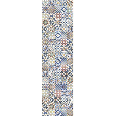 Marilynn Patchwork Vinyl Indoor / Outdoor Area Rug