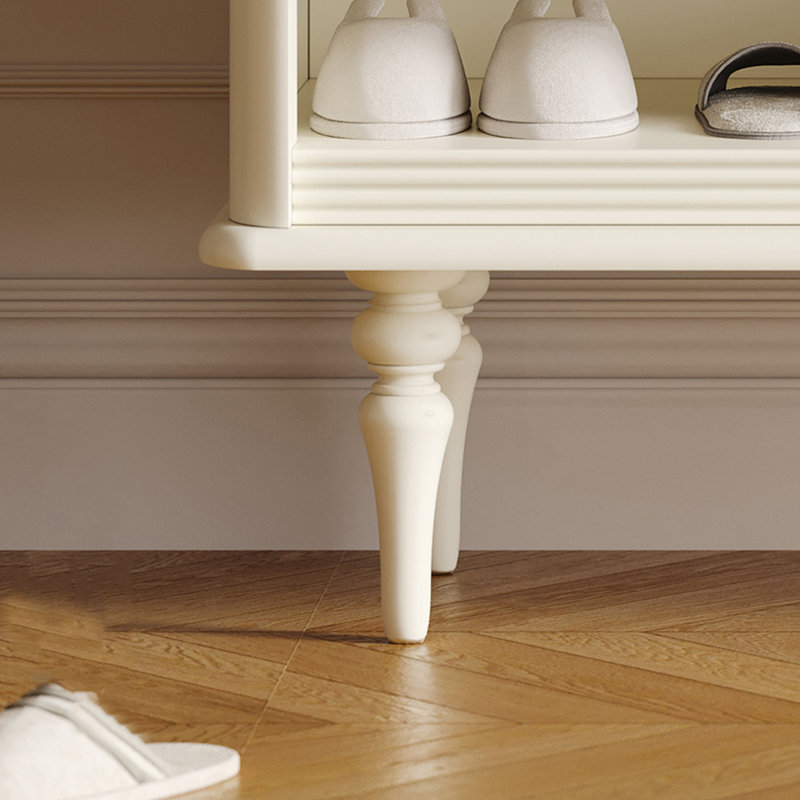 Large-capacity simple storage cabinet, Ivory, 47.64" H x 40.16" W x 15.75" D