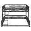 Black Metal Bunk Bed Frame With Safety Ladder And Full Xl-1574517295
