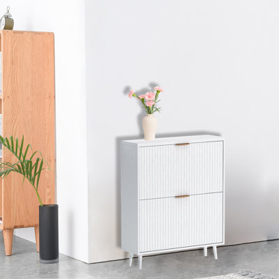Armoire à chaussures mince avec tiroirs rabattables