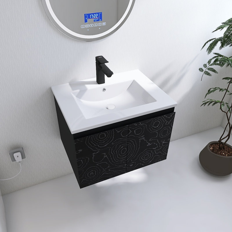  Meuble-lavabo mural 24 po avec lavabo en céramique Exmore