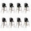 Ensemble de chaises noires et brunes (dossier de 8)-98180304-98180316