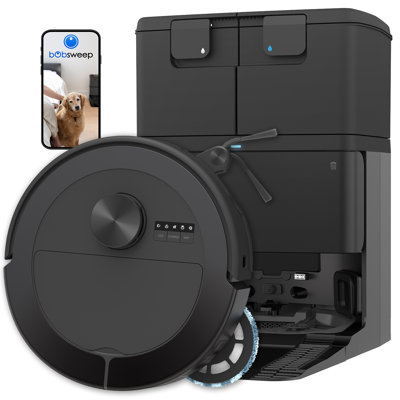 Aspirateur et vadrouille tout-en-un bObsweep Maxim Pet, aspiration féroce 35 000 Pa, station de lavage / séchage / vidange automatique, EdgeReach, FloorSense, navigation avancée et mappage fabriqué aux États-Unis, avec contrôle des odeurs d'animaux et conception de confidentialité des données
