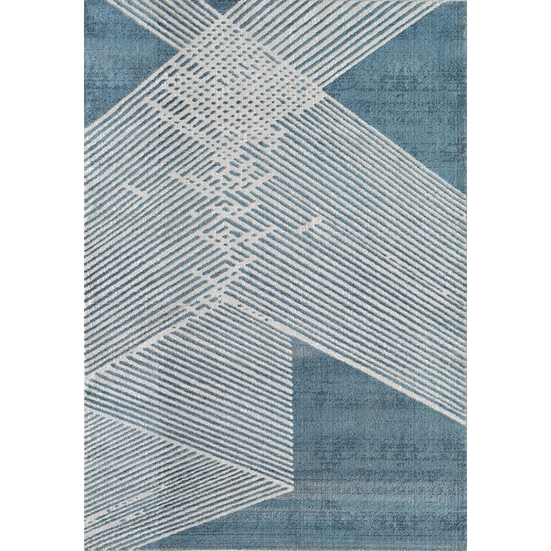 Tapis bleu clair Soeren, Rectangle 7 pi 9 po x 10 pi 2 po