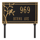 Woodridge Bird Personalized Standard 2-Line Lawn Address Sign