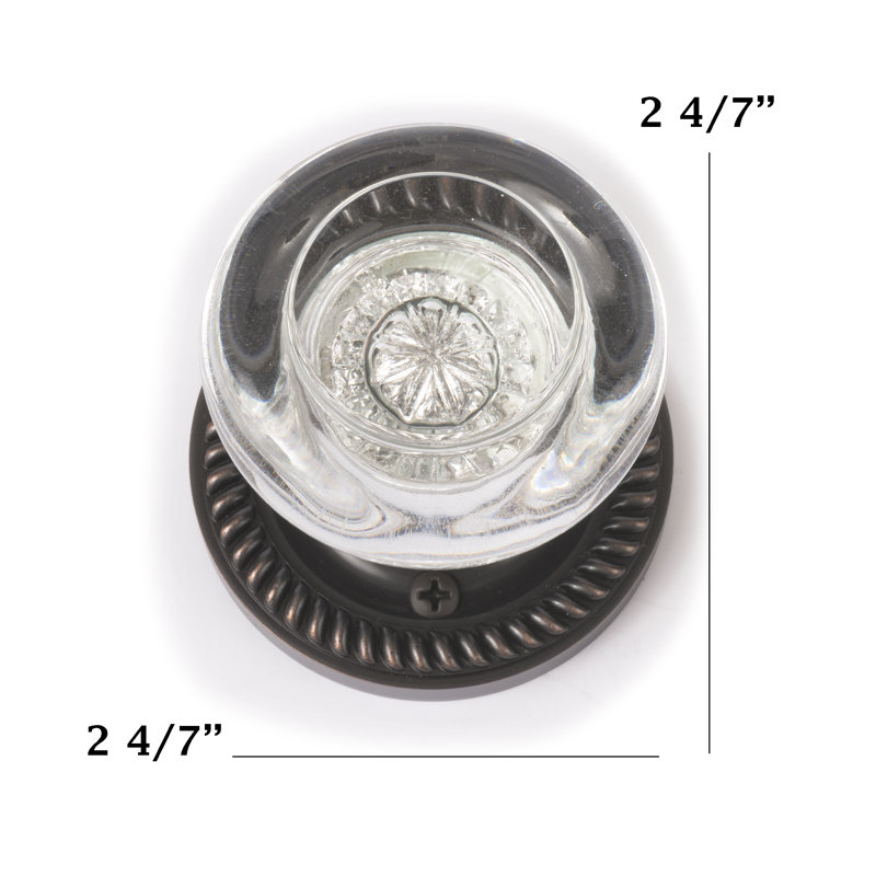 Charleston Round Knob with Circle Rosette, Venetian Bronze