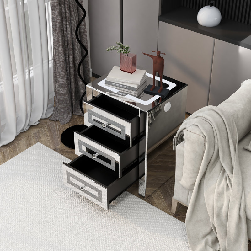 40cm W Manufactured Wood Bedside Table