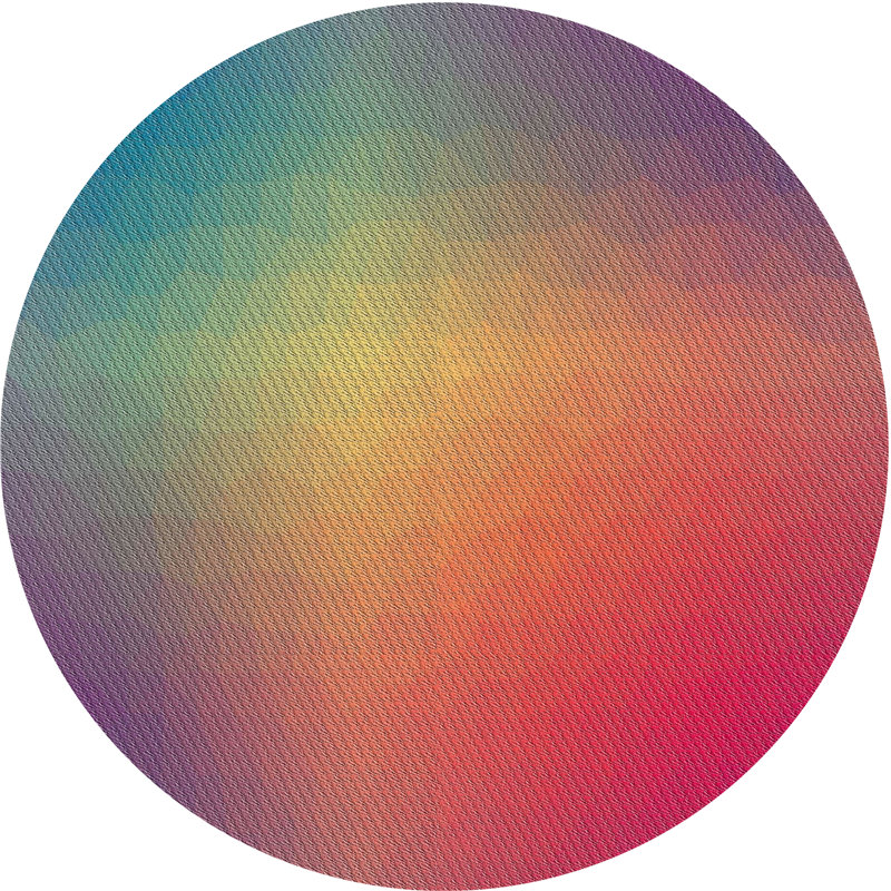 Ombre Indoor Rug, Round 8'