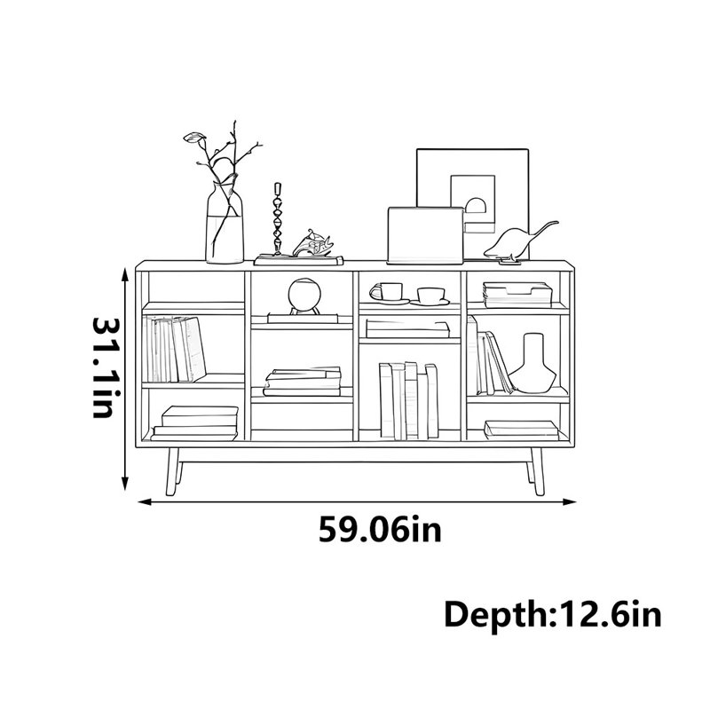 Bibliothèques de rangement populaires, Marron foncé