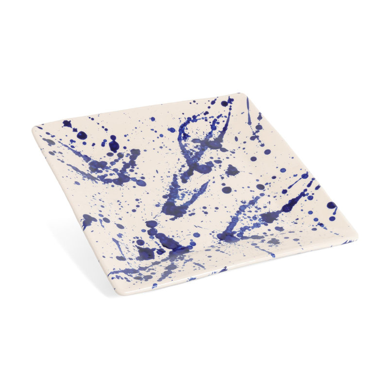 Blue Splatter Square Plate