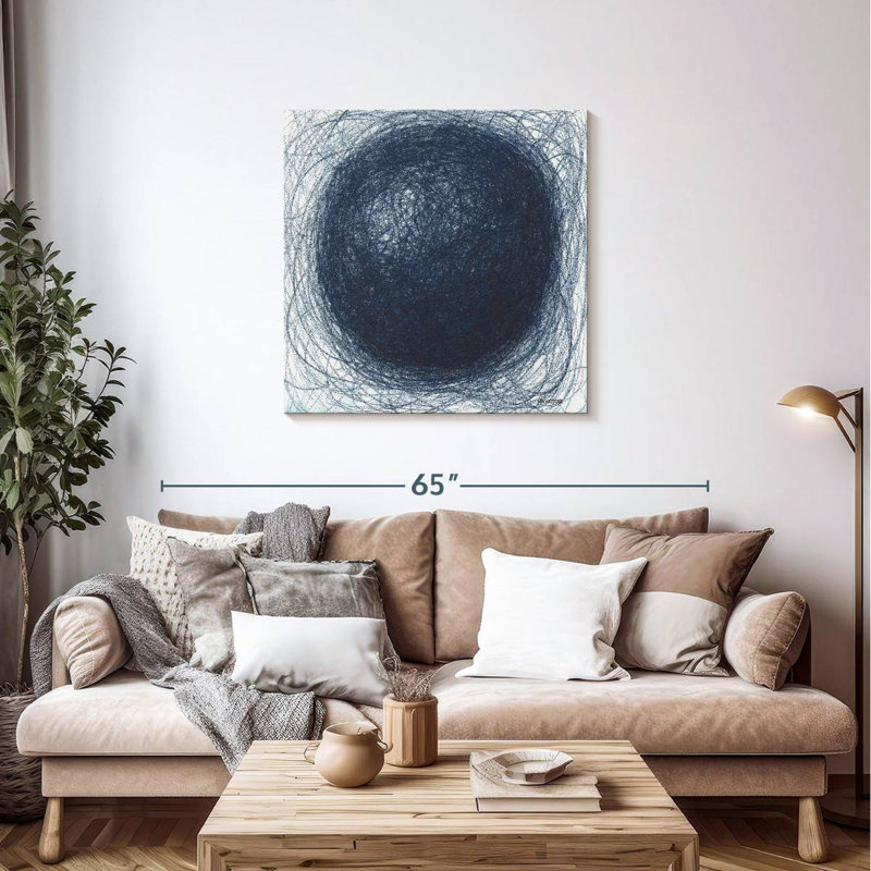 Avery Blue Sphere, 36" H x 36" W
