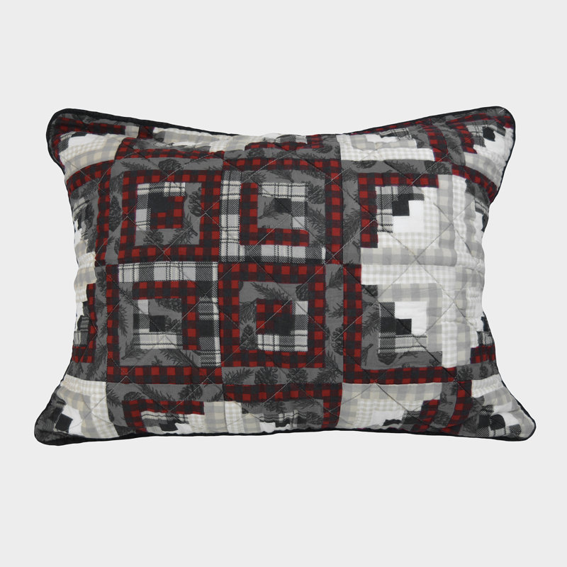 Donna Sharp Log Cabin Star 2PC Twin Rustic Cotton Quilt Set, Twin Quilt + 1 Pillow Shams