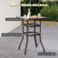 Ensemble de bar d'extérieur 5 pièces, tabourets pivotants et table de bar Textilene