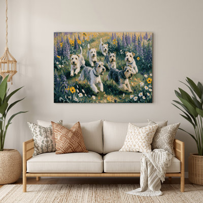 Dogs Cesky Terrier Gray Metal Wall Art