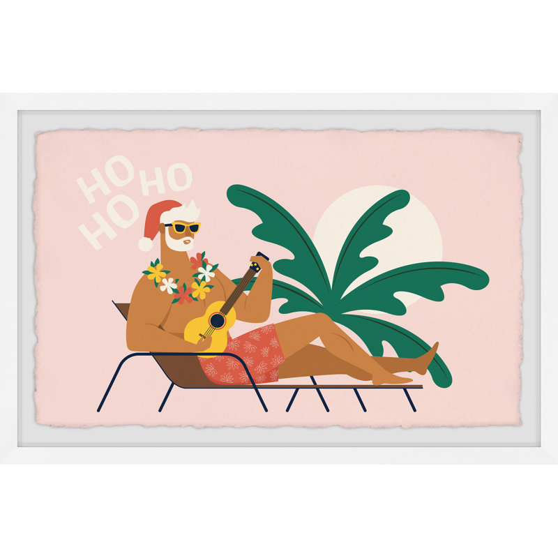 Hawaiian Christmas - Single Picture Frame Painting, 38cm H x 45cm W x 3.81cm D