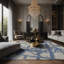 Tapis gris soyeux et moelleux-1133288564