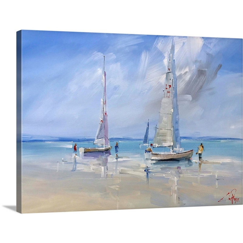 Reproduction d’art sur toile « Aspendale Racers » par Craig Trewin Penny, H 30 po x l 40 po x P 1,25 po, Toile tendue