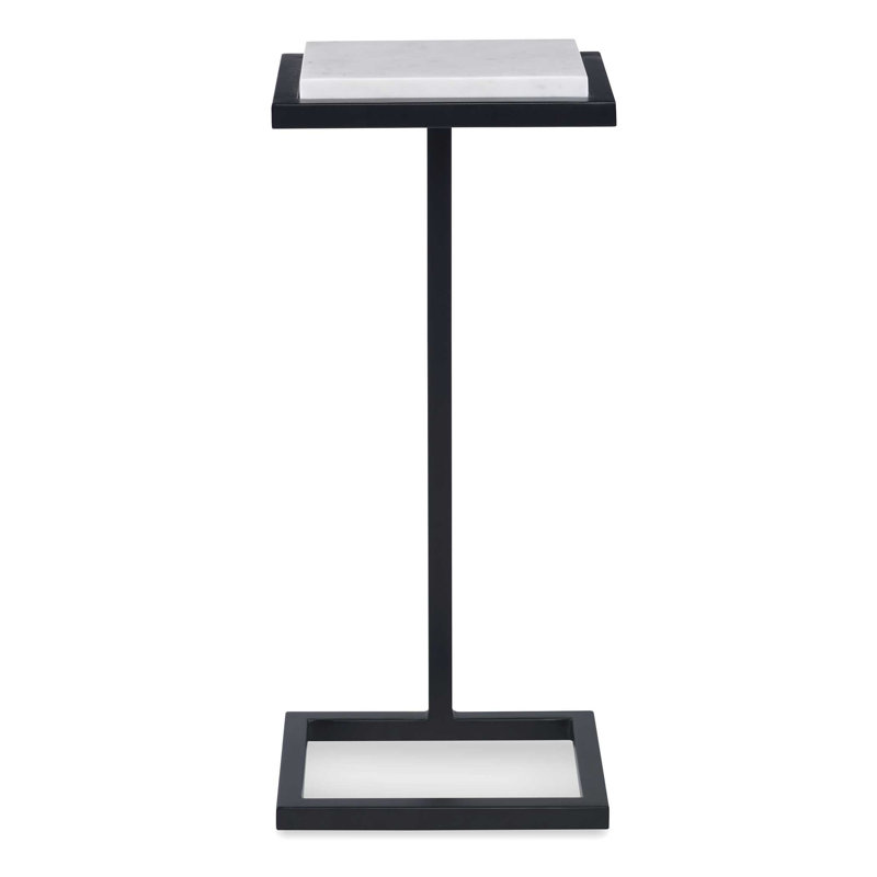 FURNITURE, White Marble/Satin Black