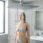 Pomme de douche à pluie carrée de 16 pouces Mosson, douche de plafond ultra mince en chrome poli, luminaire de salle de bain haute pression