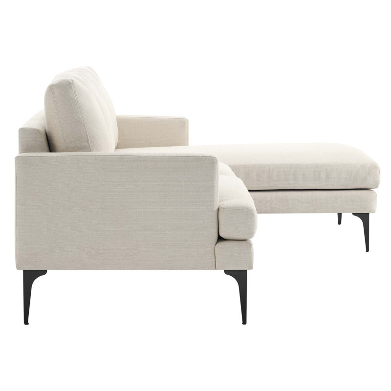 Modway Evermore Right-Facing Sectional Sofa, Beige