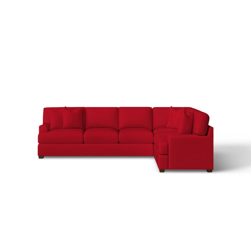 Emilio Upholstered Sectional, Right Hand Facing, Bayou Flame Canvas