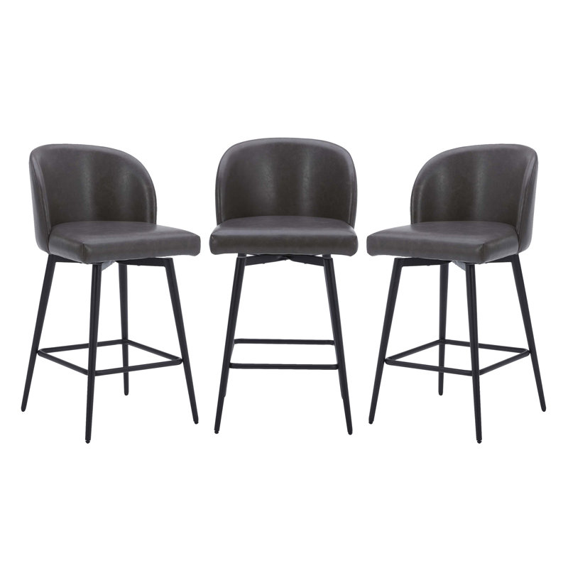 Tabouret de comptoir pivotant 27,1 po Brentley, Gris