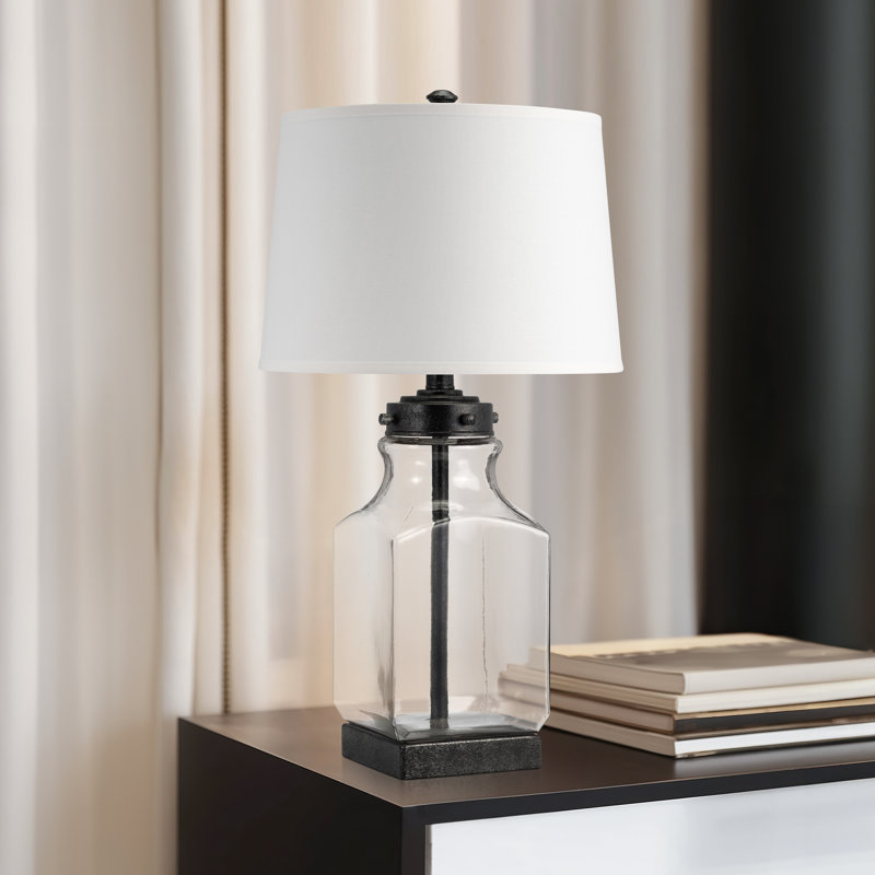 30"H Glass Bottle Table Lamp