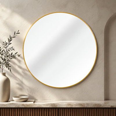 Metal Round Bathroom Mirror