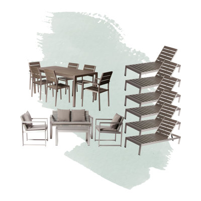Breakwater 16 - Person Patio Conversation Set with Cushions