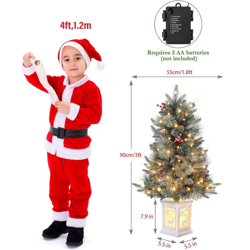 1097.3cm H Lighted Artificial Christmas Tree
