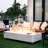 Rectangle Concrete Smokeless Fire Pit Table with Lid-86332019