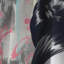 Audrey Hepburn Blue Bubble Gum - rideau abstrait occultant en velours Celebrity - 1 panneau-107809063