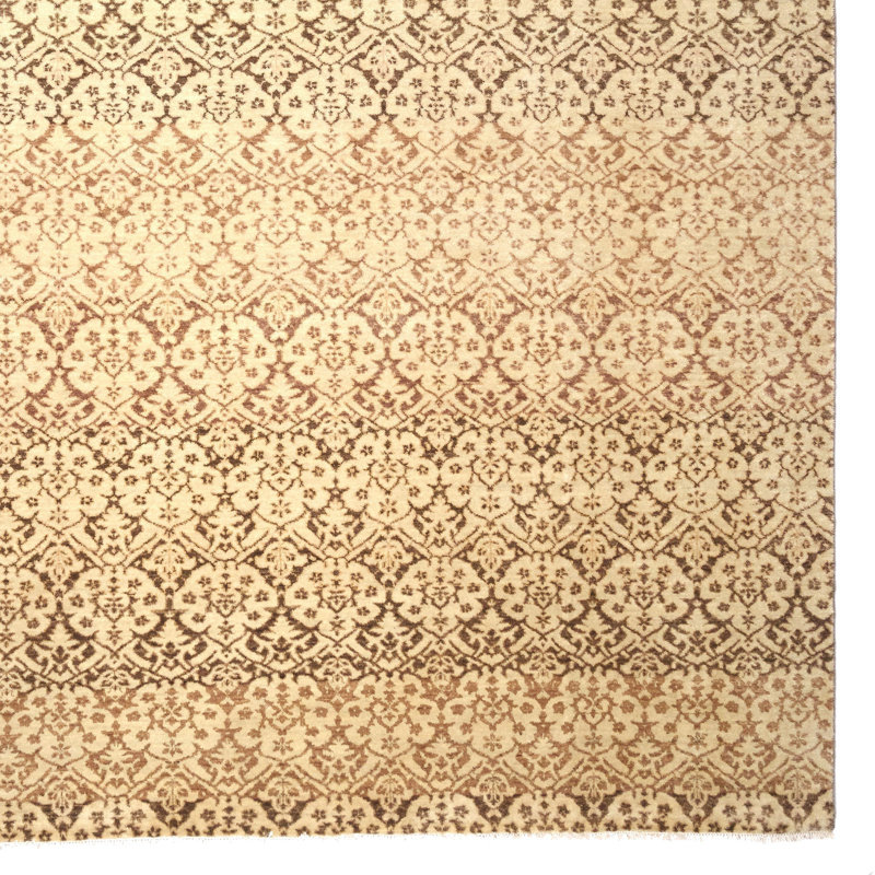 Sonah Hand Knotted Wool Oriental Indoor Rug, Rectangle 6' x 9'
