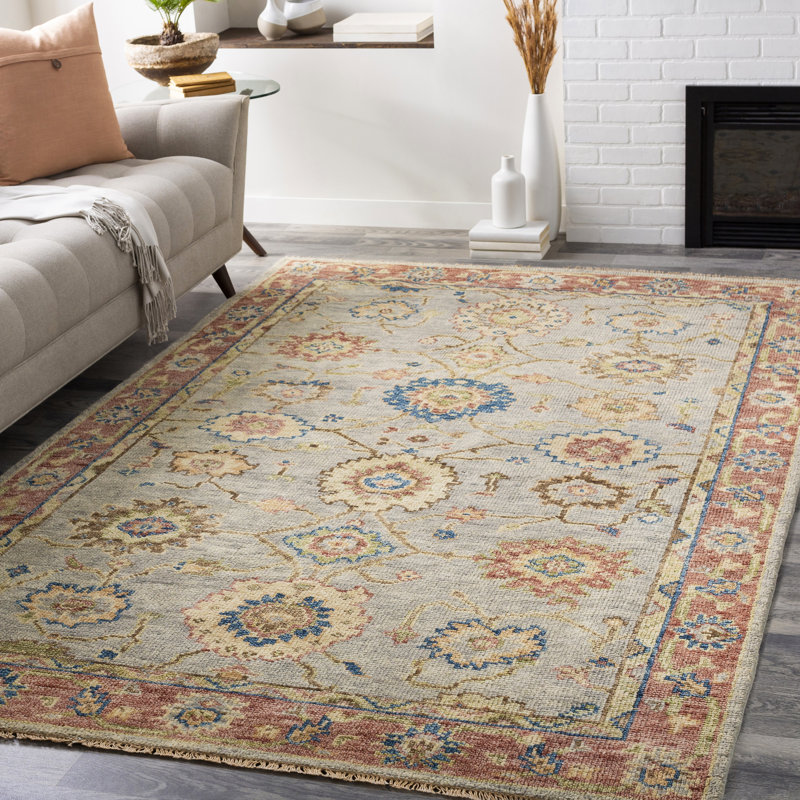 Melksham Wool Oriental Indoor Rug, Rectangle 4' x 6'