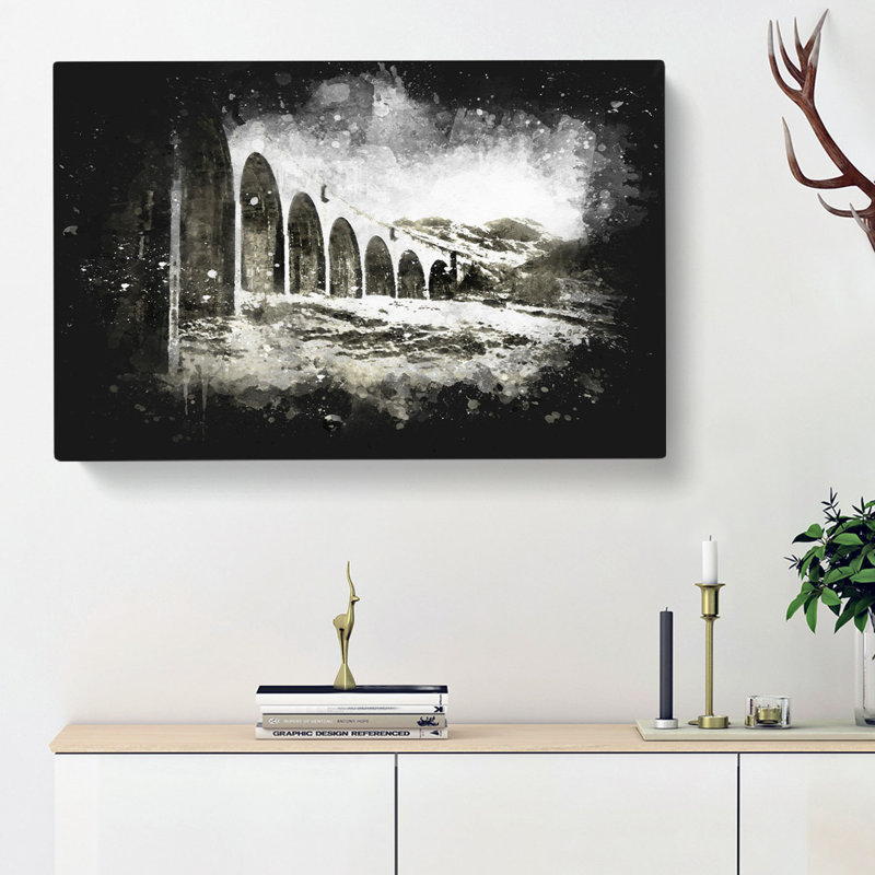 Glenfinnan Viaduct In Scotland - Wrapped Canvas Painting, 30cm H x 45cm W x 4cm D