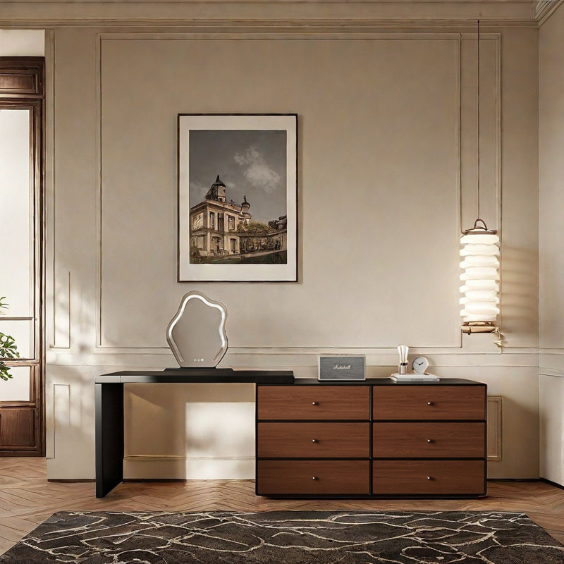Commode rétro avec une touche haute