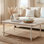 Table basse Elegant White 24 x 42 x 18 pouces avec rangement ouvert
