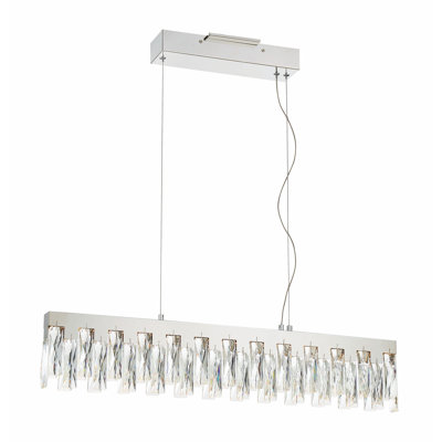 Luminaire suspendu chromé 1 lumière Curio