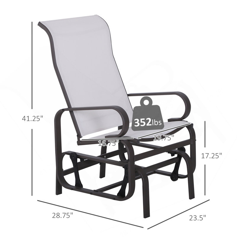 Fauteuil oscillant d'extérieur Outsunny, Beige