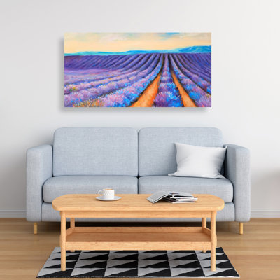 Lavender Fields - Botanical Purple Canvas for Home Decor