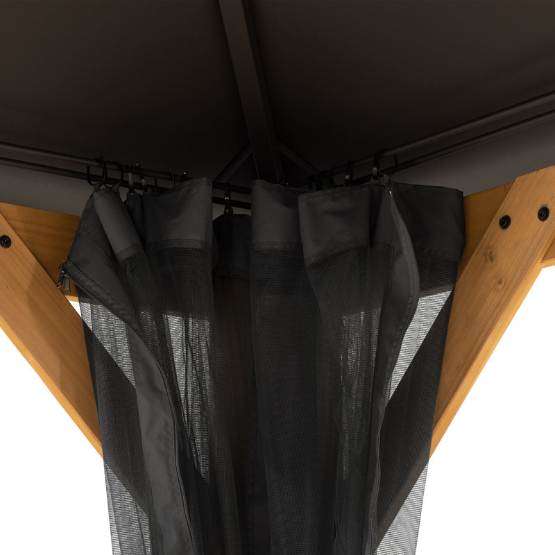 Sunjoy Black Weather-Resistant Mosquito Netting for 12' x 20' Gazebos